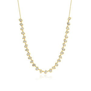 Bezel Multi Shape Lab Diamonds Necklace
