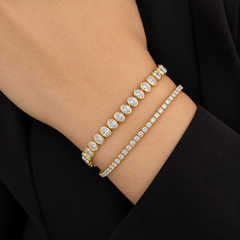 Oval Diamond Bezel Tennis Bracelet