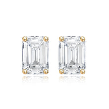 Load image into Gallery viewer, Emerald Cut Diamond Studs
