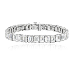 Emerald Cut Diamond Tennis Bracelet
