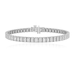 Emerald Cut Diamond Tennis Bracelet