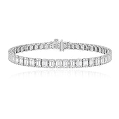 Emerald Cut Diamond Tennis Bracelet