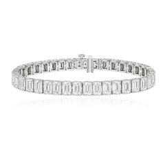 Emerald Cut Diamond Tennis Bracelet