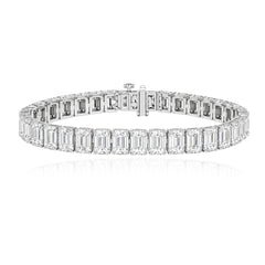 Emerald Cut Diamond Tennis Bracelet