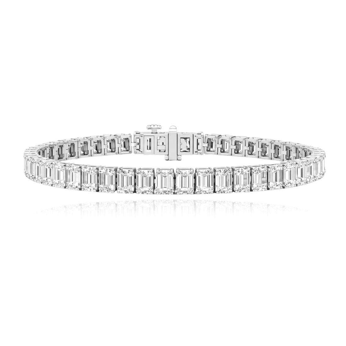 Emerald Cut Diamond Tennis Bracelet