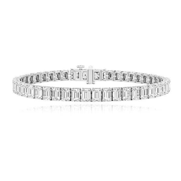 Emerald Cut Diamond Tennis Bracelet