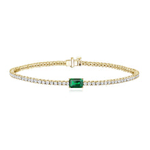 Load image into Gallery viewer, Tennis Bracelet with Solitaire Gemstone
