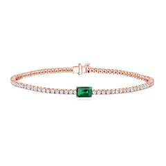 Tennis Bracelet with Solitaire Gemstone