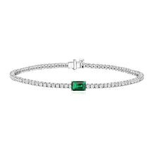 Load image into Gallery viewer, Tennis Bracelet with Solitaire Gemstone

