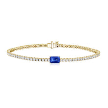 Load image into Gallery viewer, Tennis Bracelet with Solitaire Gemstone
