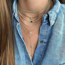 Load image into Gallery viewer, Emerald Cut Gemstone Tennis Necklace
