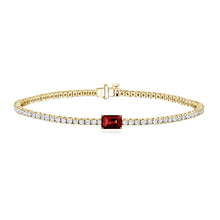 Load image into Gallery viewer, Tennis Bracelet with Solitaire Gemstone
