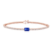 Load image into Gallery viewer, Tennis Bracelet with Solitaire Gemstone
