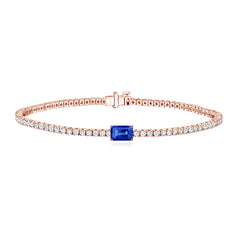 Tennis Bracelet with Solitaire Gemstone