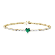 Load image into Gallery viewer, Tennis Bracelet with Solitaire Gemstone
