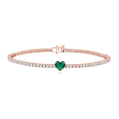 Tennis Bracelet with Solitaire Gemstone