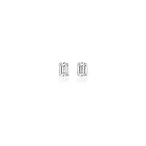 Emerald Prong Lab Diamond Studs