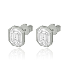 Emerald Illusion Bezel Studs