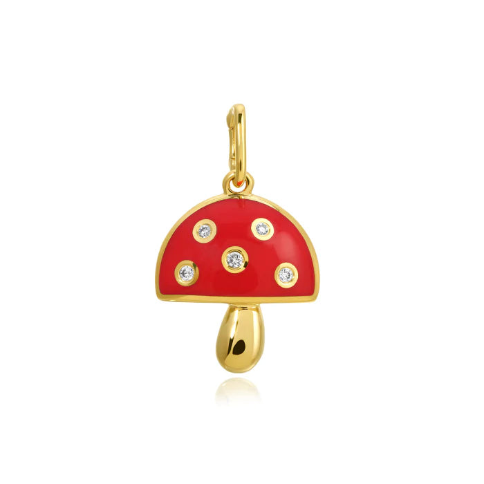 Enamel Mushroom Charm