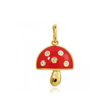 Load image into Gallery viewer, Enamel Mushroom Charm
