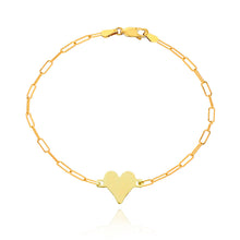 Load image into Gallery viewer, Engravable Gold Heart Bracelet
