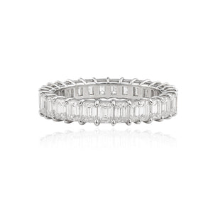 Emerald Cut Diamond Lab Eternity Ring