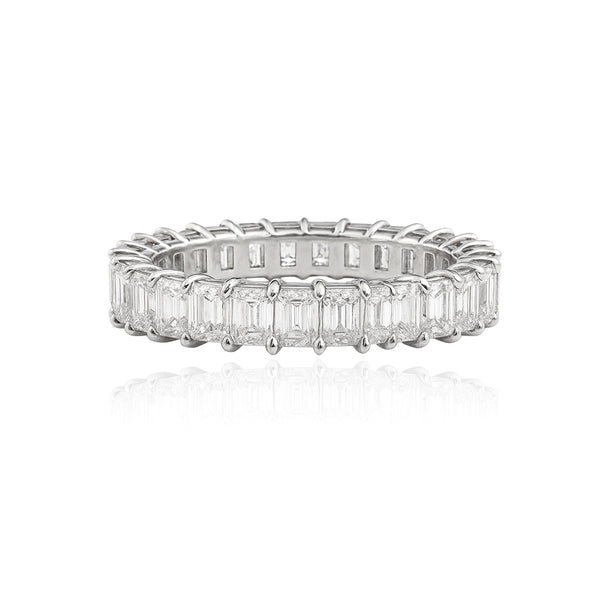 Emerald Cut Diamond Lab Eternity Ring