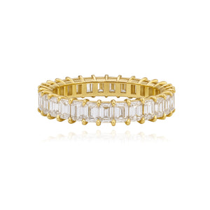 Emerald Cut Diamond Lab Eternity Ring