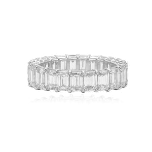 Emerald Cut Diamond Lab Eternity Ring
