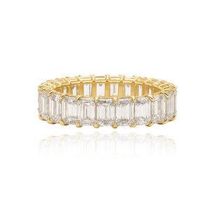 Emerald Cut Diamond Lab Eternity Ring
