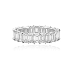 Emerald Cut Diamond Lab Eternity Ring