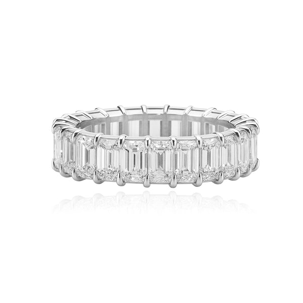 Emerald Cut Diamond Lab Eternity Ring
