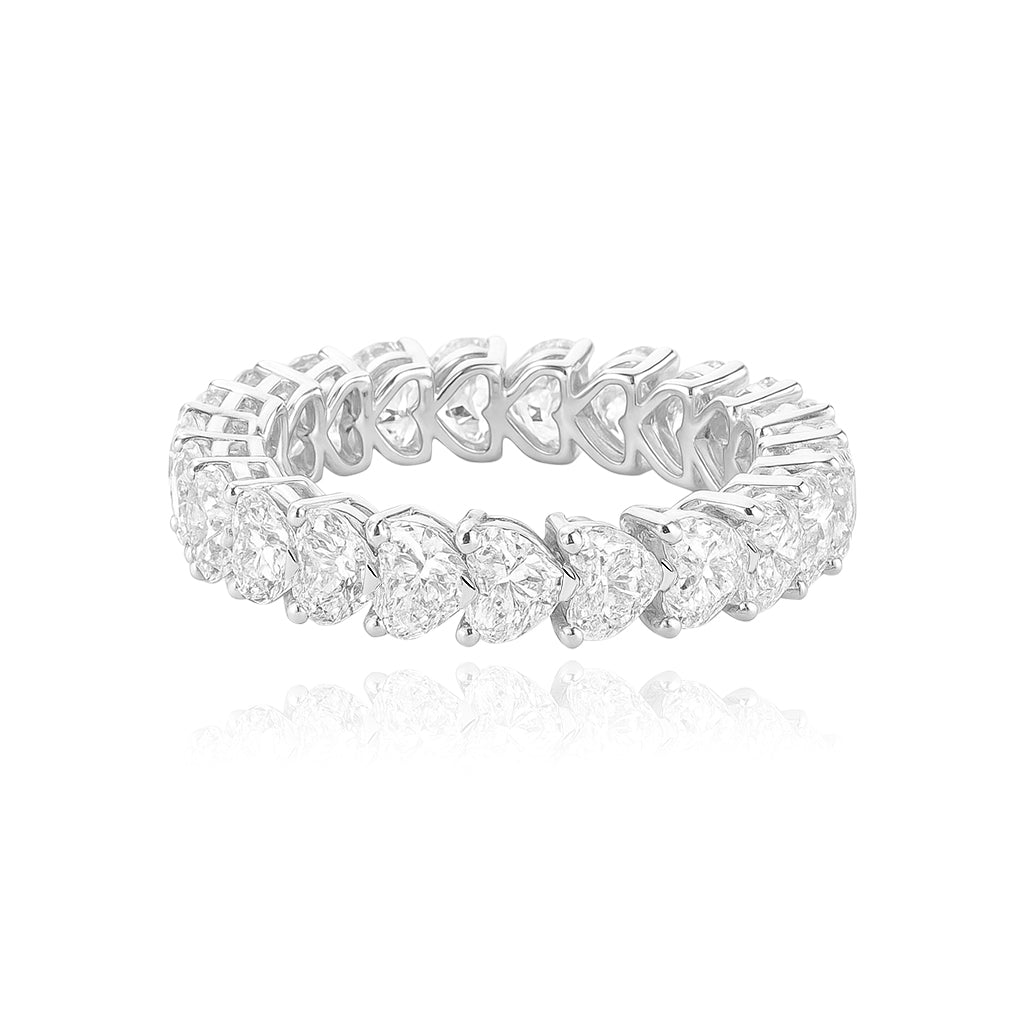 Heart Diamond Lab Eternity Ring