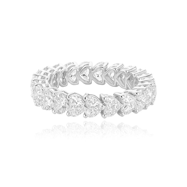 Heart Diamond Lab Eternity Ring