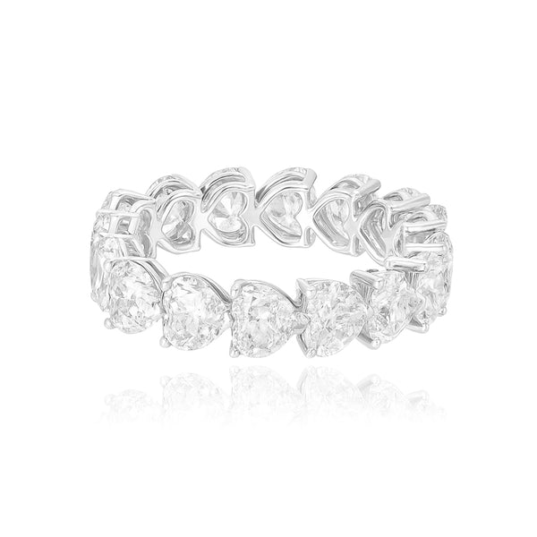 Heart Diamond Lab Eternity Ring