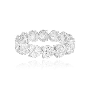 Heart Diamond Lab Eternity Ring