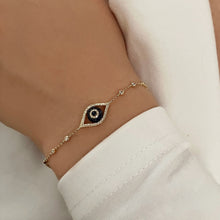 Load image into Gallery viewer, Evil Eye Bezel Bracelet
