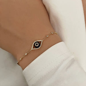 Evil Eye Bezel Bracelet