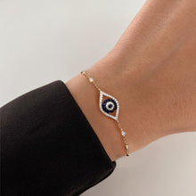 Load image into Gallery viewer, Evil Eye Bezel Bracelet
