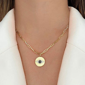 Disc Pave Evil Eye
