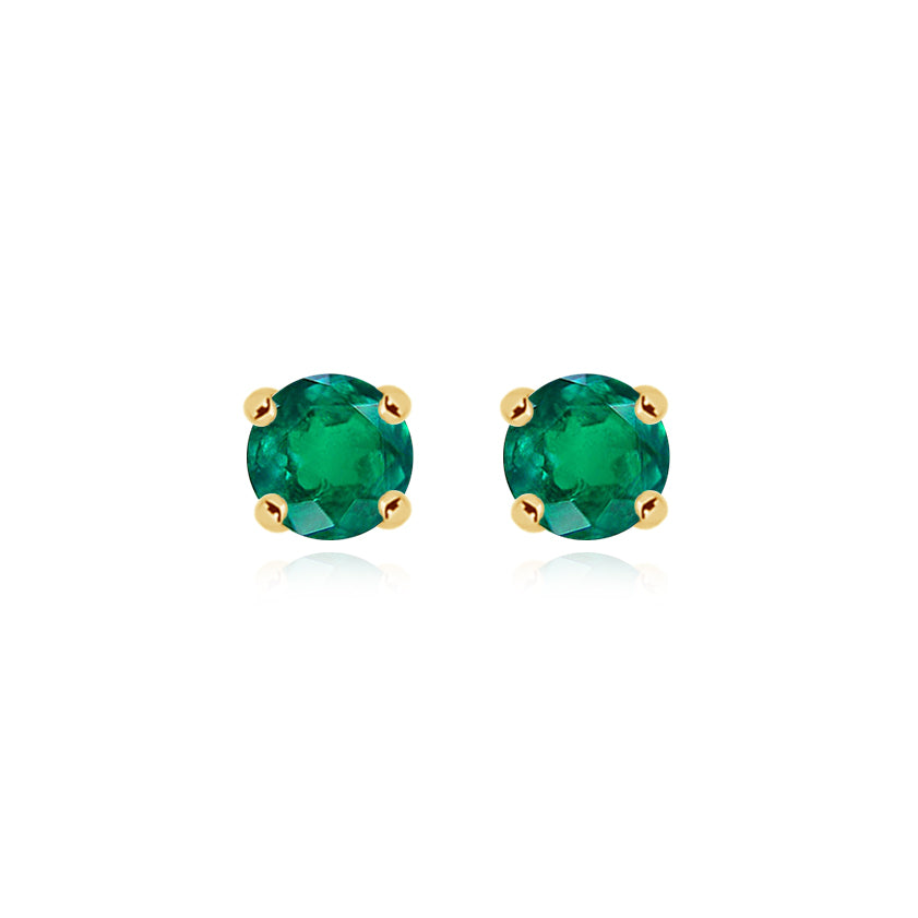 Solitaire Emerald Studs