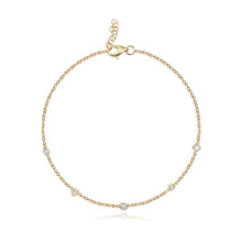 Load image into Gallery viewer, Multi Shape Diamonds Solitaire Bracelet
