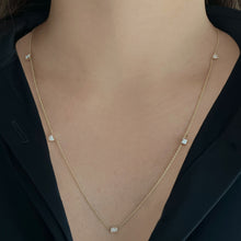Load image into Gallery viewer, Five Multi Shape Solitaire Diamond Necklace
