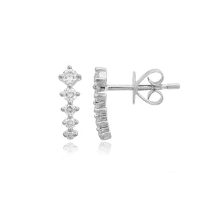 Five Diamond Climber Earring