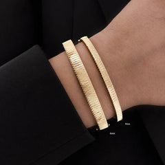 Fluted Gold Bangle