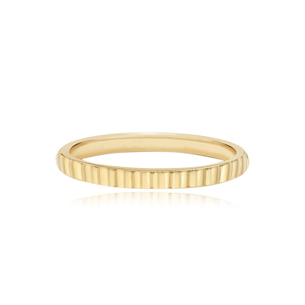 Fluted Wedding Band