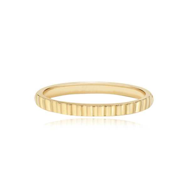 Fluted Wedding Ring