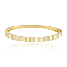 Load image into Gallery viewer, Fluted Gold Bangle
