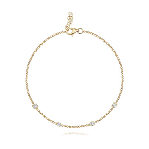 Multi Shape Diamonds Solitaire Bracelet