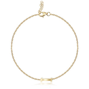Gold Initial Chain Bracelet